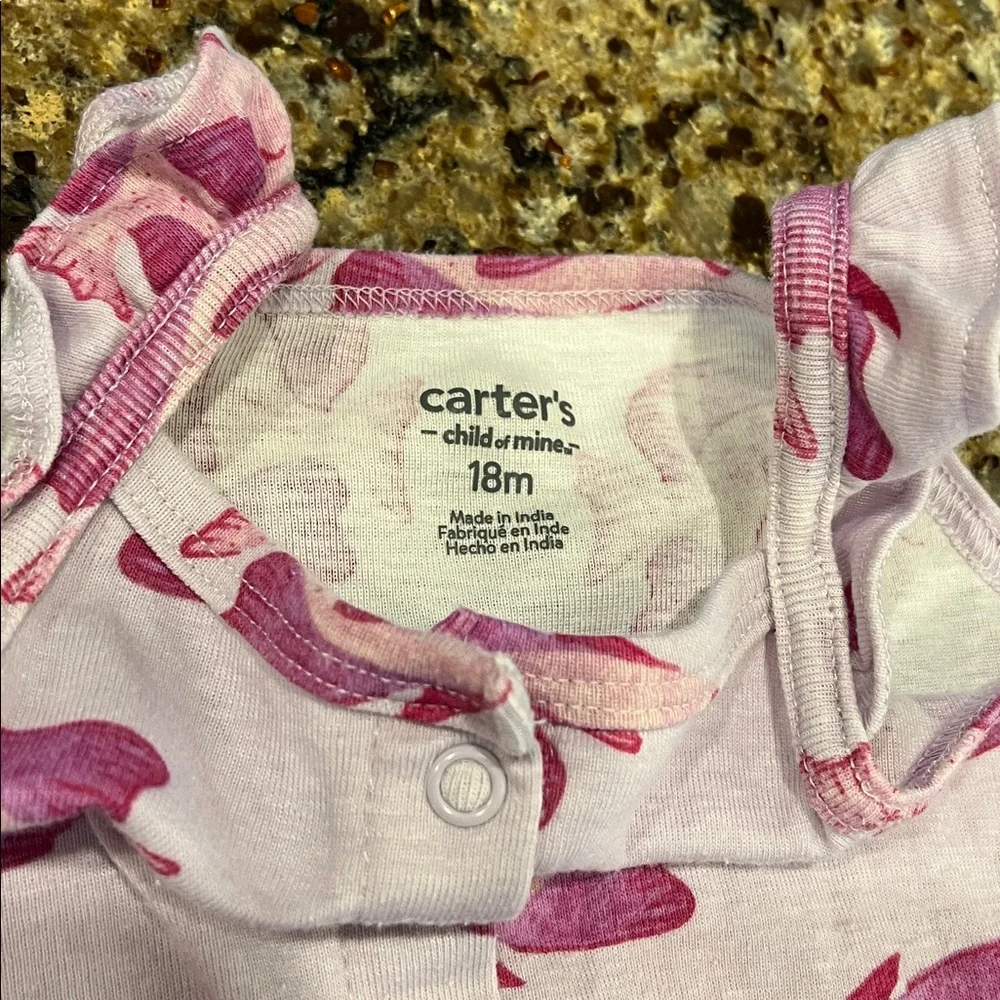 Set of 2 Carter’s Girls Fish Rompers, Size 18 Months